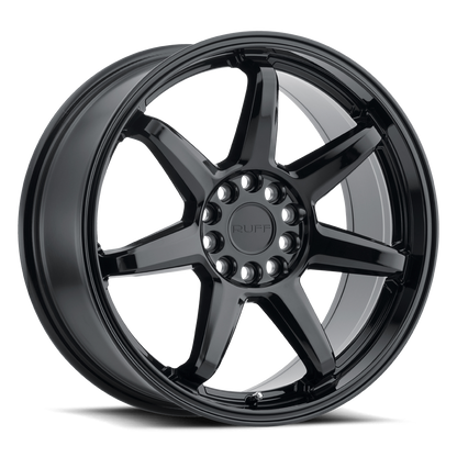 RUFF SHIFT 17X7.5 38 5X108/5X114.3 GLOSS BLACK