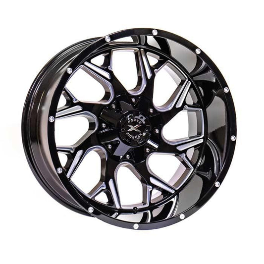 Xtreme Force Raptor 22x12 -51 8x170 Black and Milled