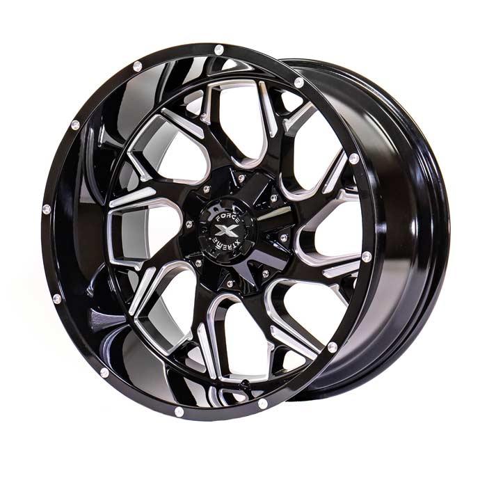 Xtreme Force Raptor 22x12 -51 8x170 Black and Milled