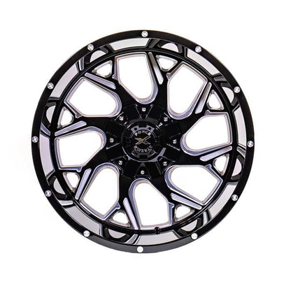 Xtreme Force Raptor 22x12 -51 8x170 Black and Milled