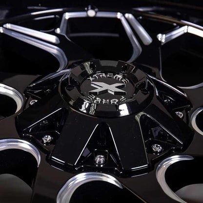 Xtreme Force Raptor 22x12 -51 8x165.1 (8x6.5) Black and Milled