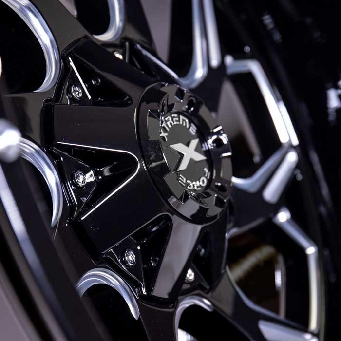 Xtreme Force Raptor 20x10 -25 8x165.1 (8x6.5) Black and Milled