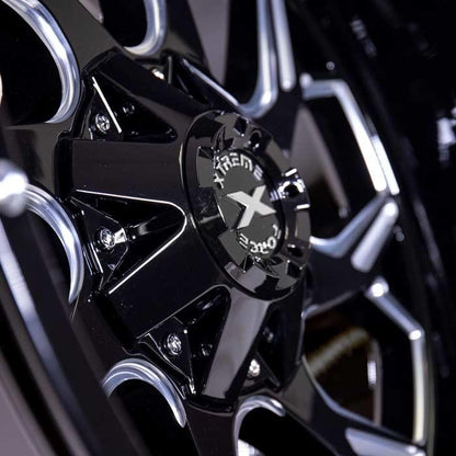 Xtreme Force Raptor 20x10 -25 5X127 (5X5)/5X139.7 (5X5.5) Black and Milled