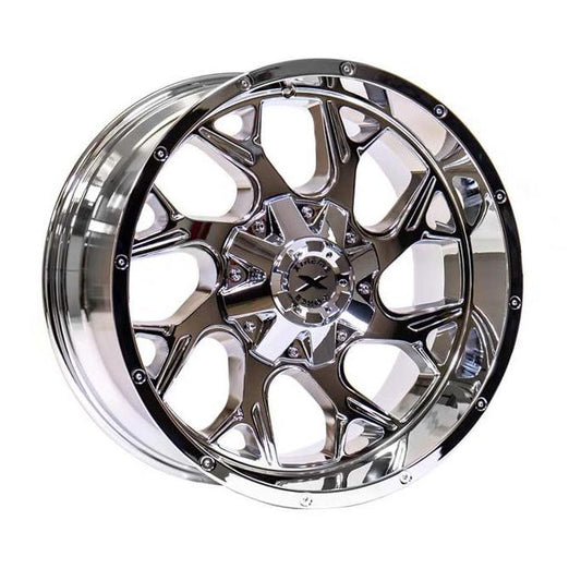 Xtreme Force Raptor 20x10 -25 5x127 (5x5)/5x139.7 (5x5.5) Chrome (Wheel and Tire Package)