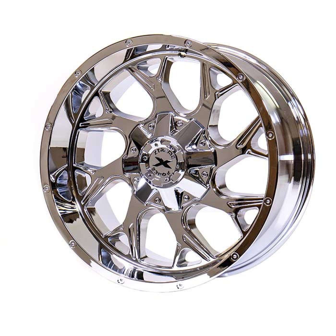 Xtreme Force Raptor 22x12 -51 5x127 (5x5) /5x139.7 (5x5.5) Chrome