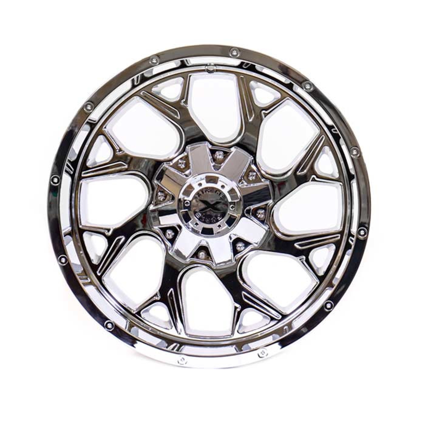 Xtreme Force Raptor 20x10 -25 5x127 (5x5)/5x139.7 (5x5.5) Chrome