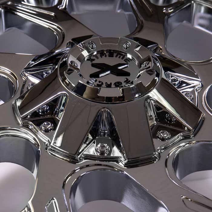 Xtreme Force Raptor 22x12 -51 5x139.7 (5x5.5)/5x150 Chrome (Wheel and Tire Package)