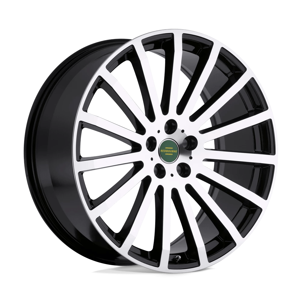RedBourne DOMINUS 20X9.5 32 5X120/5X4.72 GLOSS BLACK W/ MIRROR CUT FACE