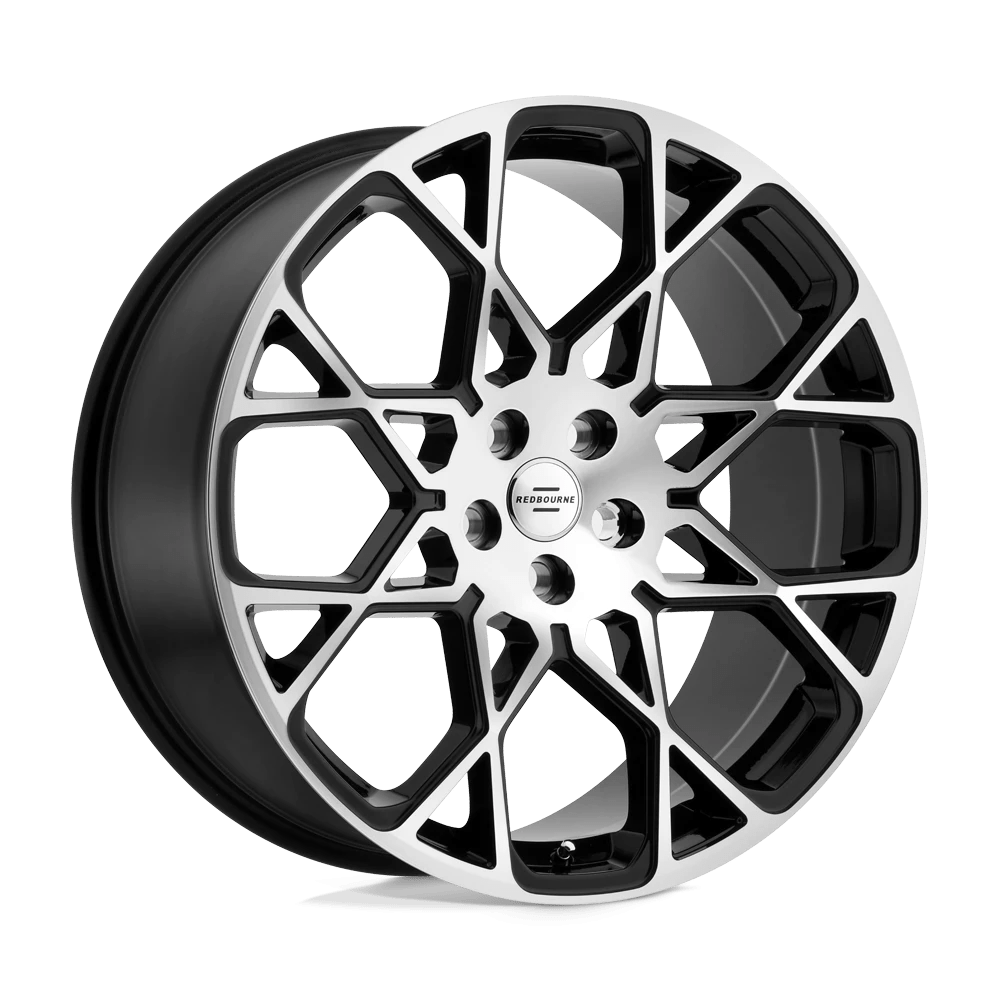 RedBourne MERIDIAN 22X10 37 5X120/5X4.72 GLOSS BLACK W/ MIRROR CUT FACE