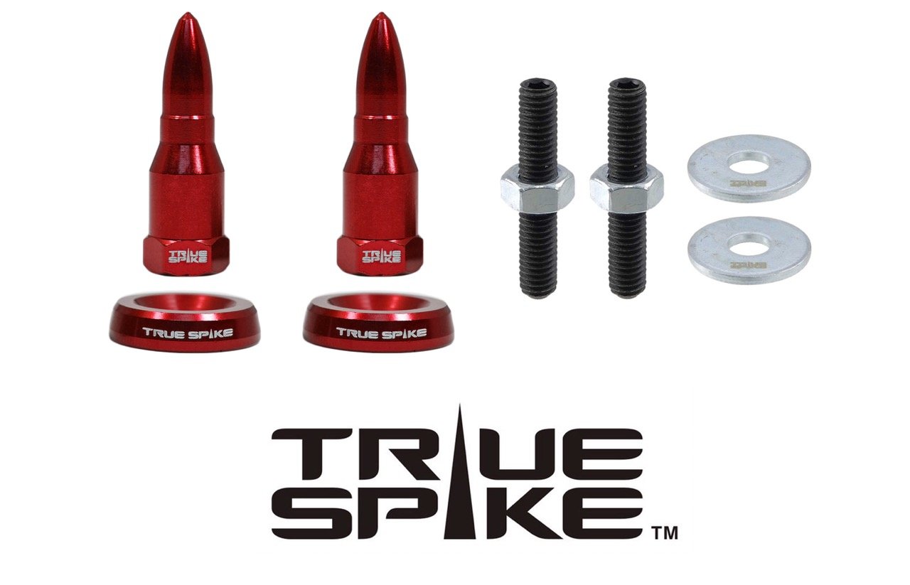 TRUE SPIKE License Plate Washer & Bullet Hardware Kit (4pc Set) LPH005/LPH006