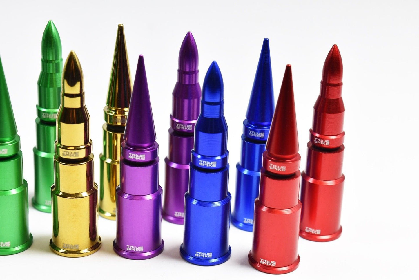 BULLET BILLET ALUMINUM AIR TIRE RIM WHEEL VALVE STEM CAP COVER KIT AVAILABLE IN MANY COLORS // PART # WVC005 WVC006