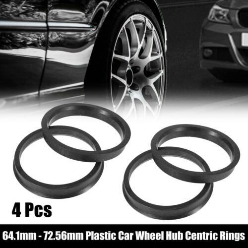 4pcs Plastic 64.1mm to 72.56mm Car Hub Centric Rings Wheel Bore Center Spacer
