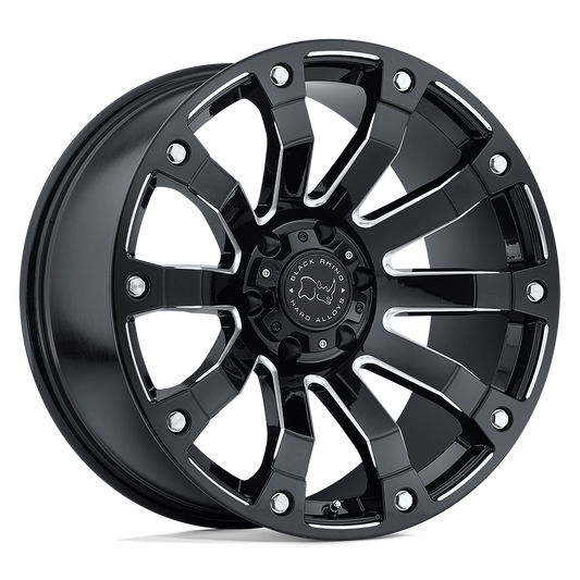 BLACK RHINO SELKIRK 20X10 0 5X150 GLOSS BLACK MILLED
