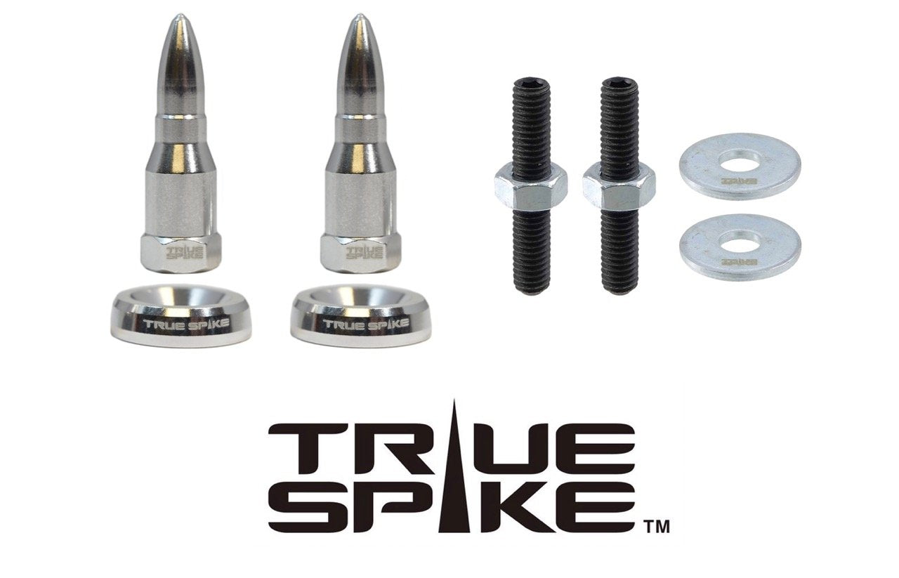 TRUE SPIKE License Plate Washer & Bullet Hardware Kit (4pc Set) LPH005/LPH006