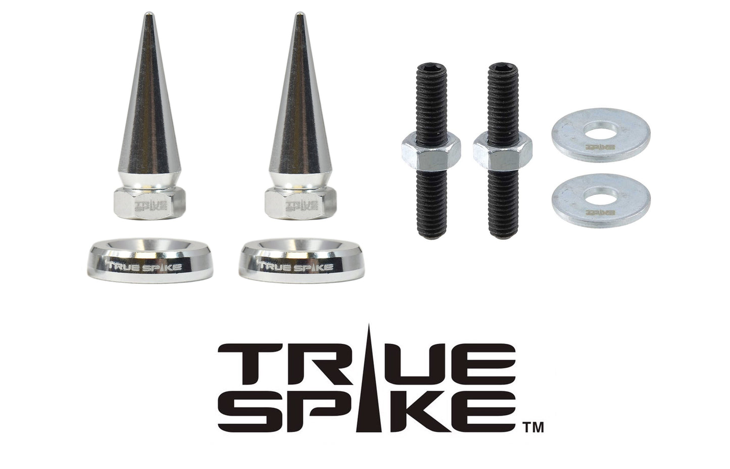 TRUE SPIKE License Plate Washer & Bullet Hardware Kit (4pc Set) LPH005/LPH006