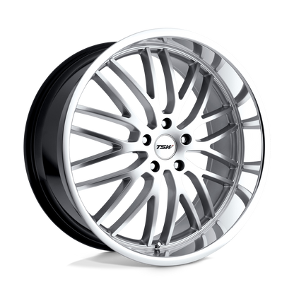 TSW SNETTERTON 17X8 40 5X110/5X110 HYPER SILVER W/ MIRROR CUT LIP