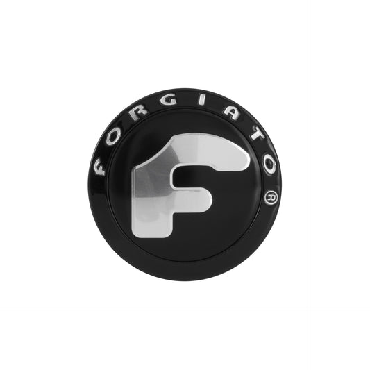 Standard Plastic Cap w/ Black Bezel, Black Background, Chrome F