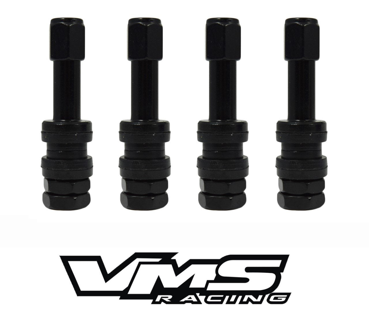 BOLT-ON ANODIZED ALUMINUM AIR TIRE RIM WHEEL 4 PIECE VALVE STEM KIT AVAILABLE IN MANY COLORS 32MM (1.25 INCHES) LONG FOR 11.5MM (.453) DIAMETER HOLE TR413 SIZE // PART # WVC001