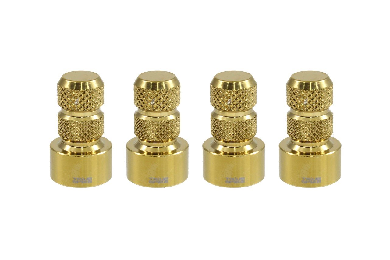 TPMS (TIRE PRESSURE MONITORING SYSTEM) KNURLED BILLET ALUMINUM AIR TIRE RIM WHEEL VALVE STEM CAP COVER KIT AVAILABLE IN MANY COLORS // PART # WVC002