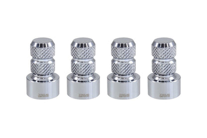TPMS (TIRE PRESSURE MONITORING SYSTEM) KNURLED BILLET ALUMINUM AIR TIRE RIM WHEEL VALVE STEM CAP COVER KIT AVAILABLE IN MANY COLORS // PART # WVC002