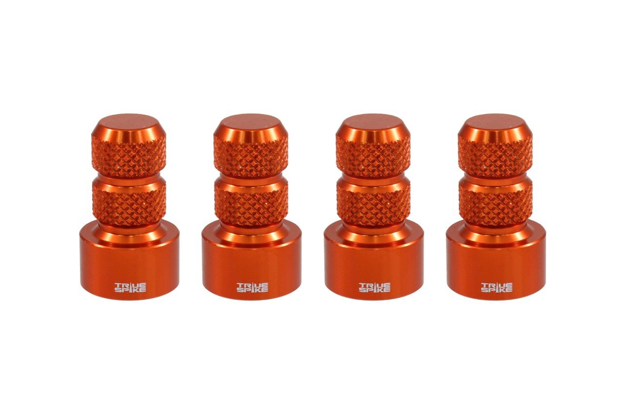 TPMS (TIRE PRESSURE MONITORING SYSTEM) KNURLED BILLET ALUMINUM AIR TIRE RIM WHEEL VALVE STEM CAP COVER KIT AVAILABLE IN MANY COLORS // PART # WVC002