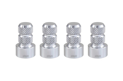 TPMS (TIRE PRESSURE MONITORING SYSTEM) KNURLED BILLET ALUMINUM AIR TIRE RIM WHEEL VALVE STEM CAP COVER KIT AVAILABLE IN MANY COLORS // PART # WVC002