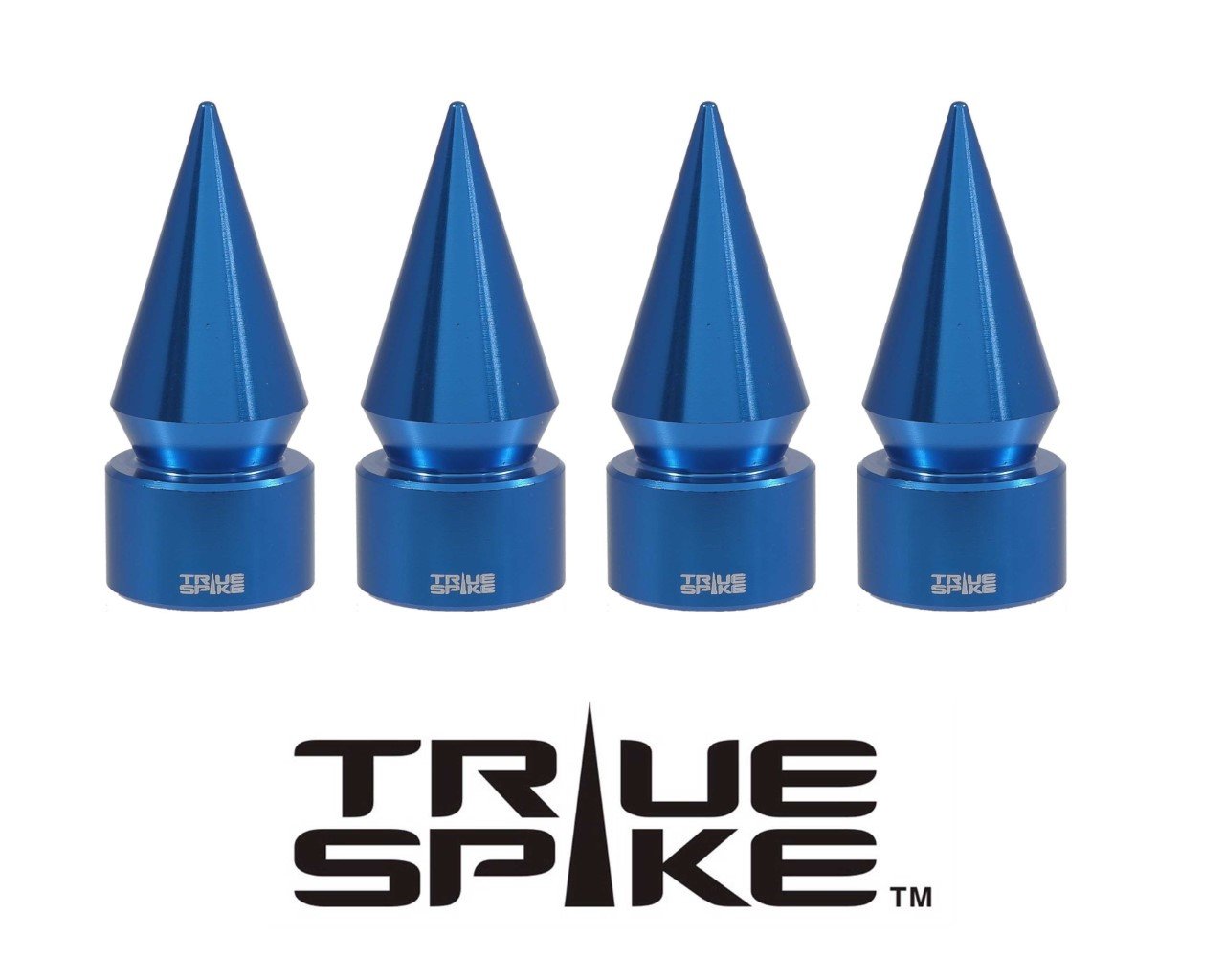 True Spike TPMS (TIRE PRESSURE MONITORING SYSTEM) SPIKE BILLET ALUMINUM AIR TIRE RIM WHEEL VALVE STEM CAP COVER KIT AVAILABLE IN MANY COLORS // PART # WVC003