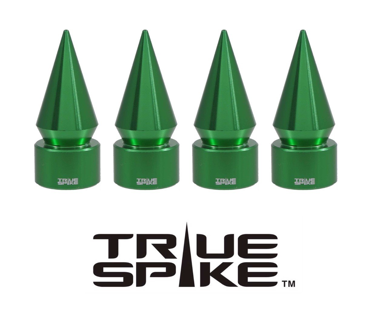 TPMS (TIRE PRESSURE MONITORING SYSTEM) SPIKE BILLET ALUMINUM AIR TIRE RIM WHEEL VALVE STEM CAP COVER KIT AVAILABLE IN MANY COLORS // PART # WVC003