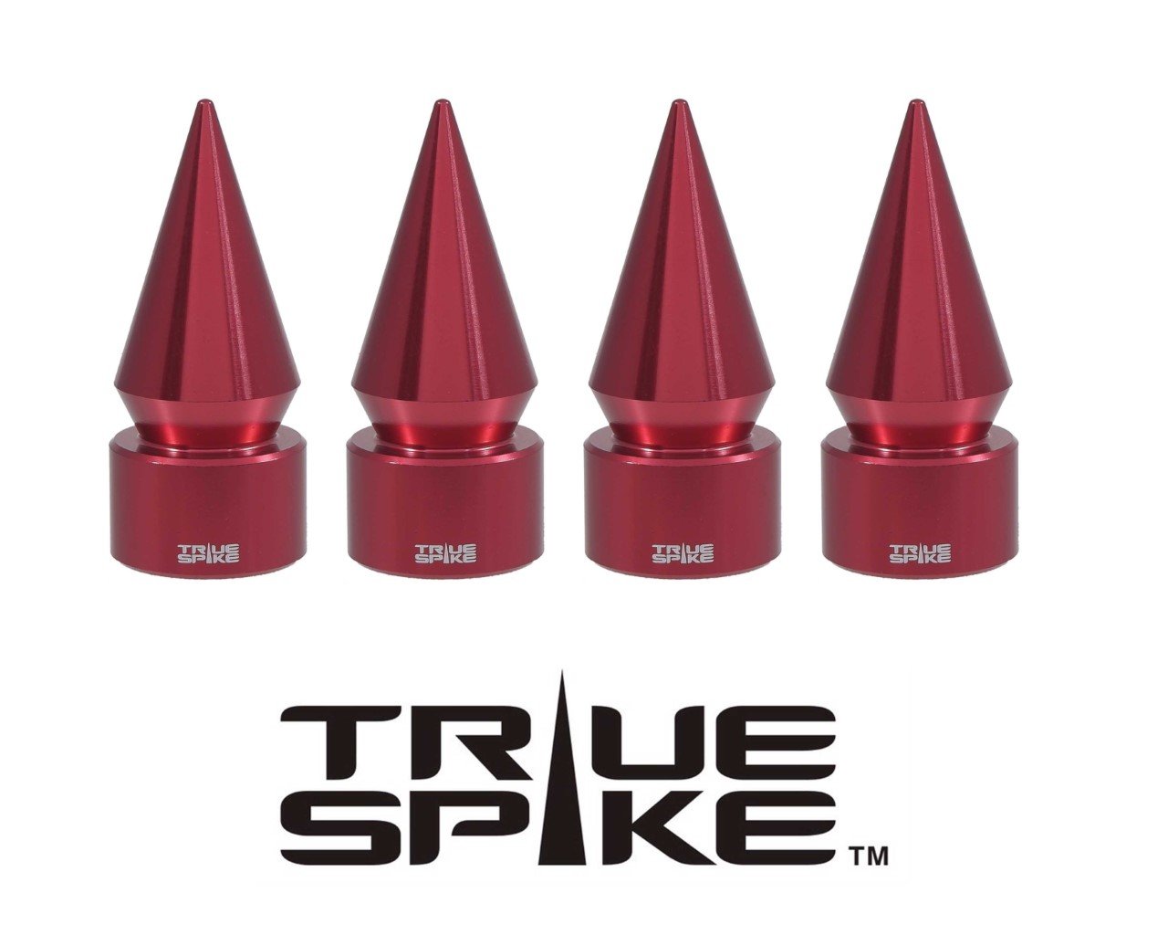 TPMS (TIRE PRESSURE MONITORING SYSTEM) SPIKE BILLET ALUMINUM AIR TIRE RIM WHEEL VALVE STEM CAP COVER KIT AVAILABLE IN MANY COLORS // PART # WVC003