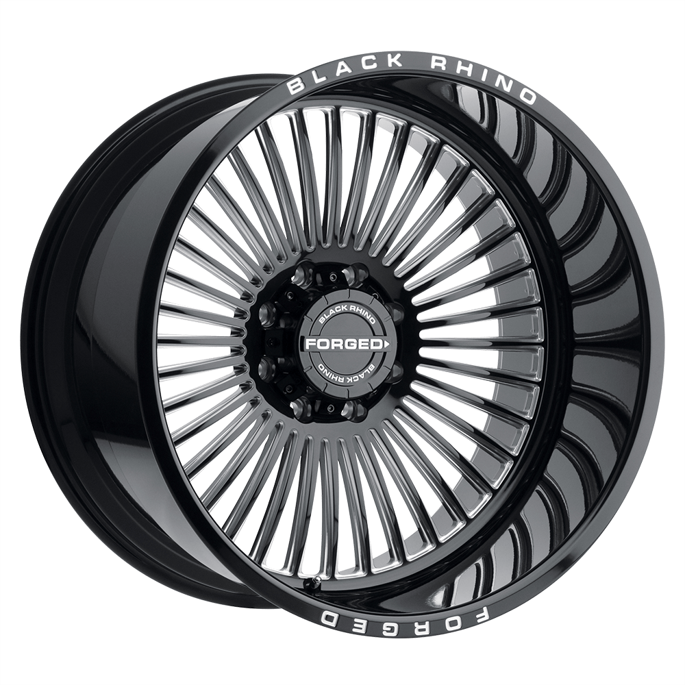 BLACK RHINO HORUS 22X14 -76 8X170/8X6.7 GLOSS BLACK W/ MILLED SPOKES