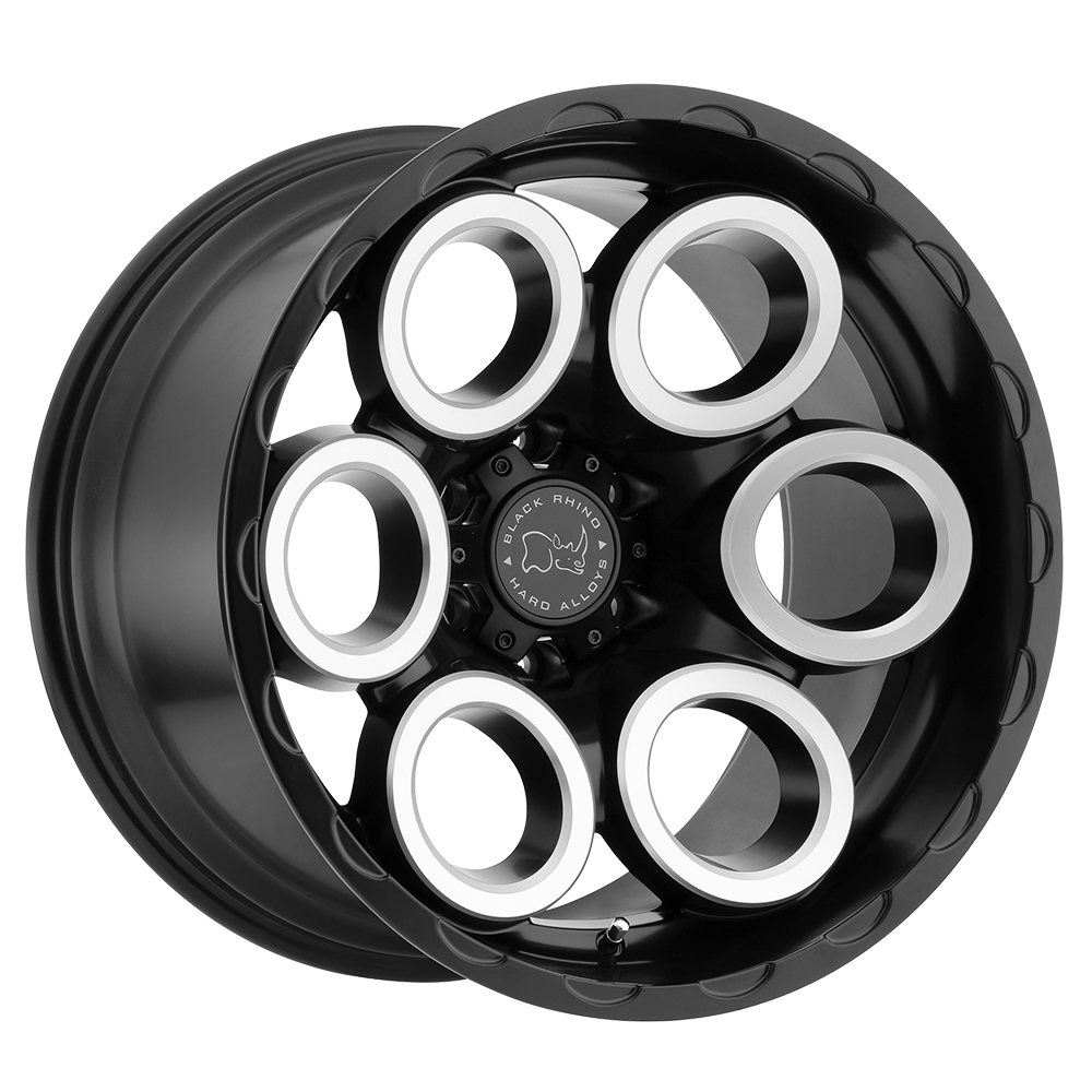 BLACK RHINO MAGNUS 17X9.5 6 6X139.7 MATTE BLACK W/ MATTE MACHINE FACE & MILLED WINDOW