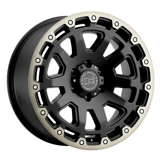 BLACK RHINO RAZORBACK 18X9 12 6X139.7 MATTE BLACK W/ MACHINED DARK TINT LIP