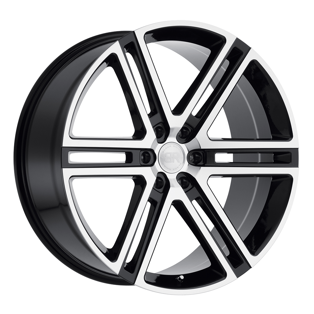 BLACK RHINO TIMBVATI 22X10 20 6X139.7 GLOSS BLACK W/ MIRROR CUT FACE