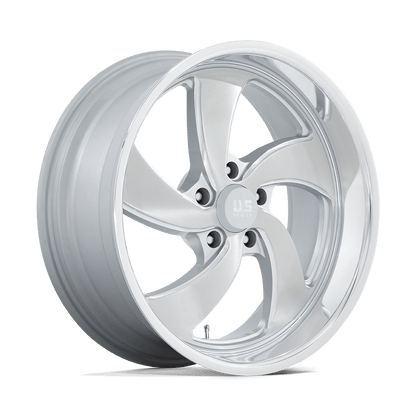 US MAG 1PC U134 DESPERADO 20X9.5 1 5X127 SILVER BRUSHED FACE MILLED DIAMOND CUT MILLED C-BORE 78.1
