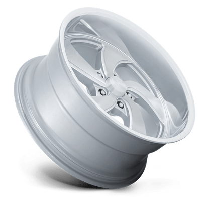 US MAG 1PC U134 DESPERADO 20X8 1 5X120.65 SILVER BRUSHED FACE MILLED DIAMOND CUT MILLED C-BORE 72.56