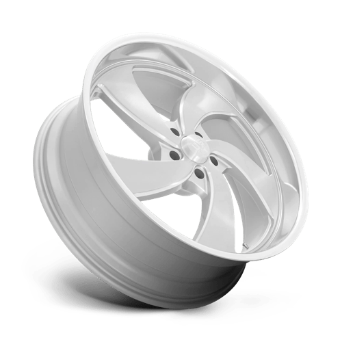 US MAG 1PC U134 DESPERADO 24X9 1 5X120.65 SILVER BRUSHED FACE MILLED DIAMOND CUT MILLED C-BORE 72.56