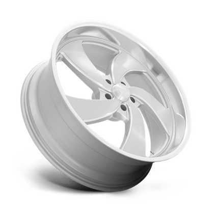 US MAG 1PC U134 DESPERADO 24X10 5 5X127 SILVER BRUSHED FACE MILLED DIAMOND CUT MILLED C-BORE 78.1