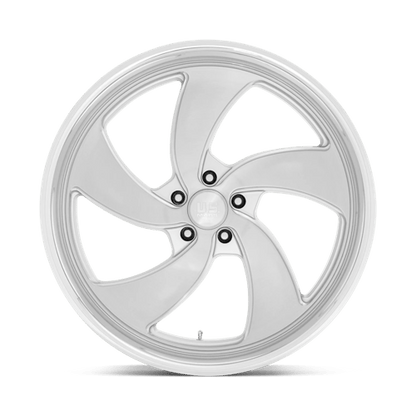 US MAG 1PC U134 DESPERADO 24X10 5 5X127 SILVER BRUSHED FACE MILLED DIAMOND CUT MILLED C-BORE 78.1