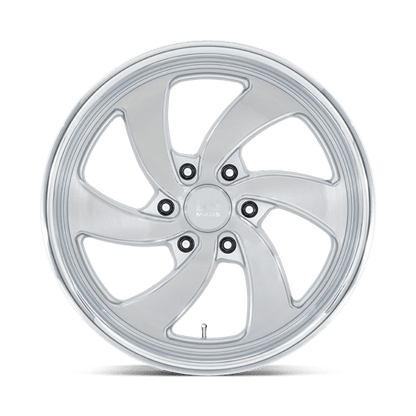 US MAG 1PC U134 DESPERADO 20X8 1 6X139.7 SILVER BRUSHED FACE MILLED DIAMOND CUT MILLED