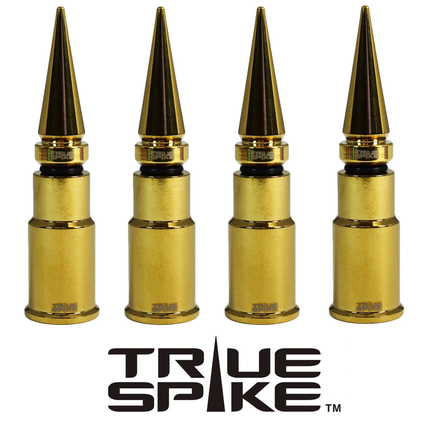 SPIKE SPIKED BILLET ALUMINUM AIR TIRE RIM WHEEL VALVE STEM CAP COVER KIT AVAILABLE IN MANY COLORS // PART # WVC005CO WVC007CO