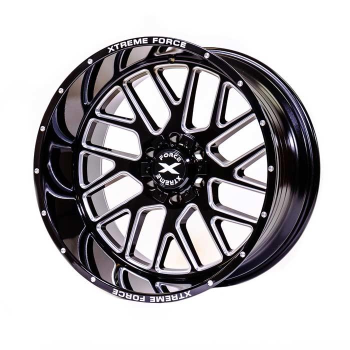Xtreme Force XF-10 20x10 -25 5x127 (5x5) Black and Milled