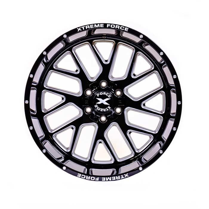 Xtreme Force XF-10 22x12 -51 5x127/5x139.7 (5x5/5x5.5) Black and Milled