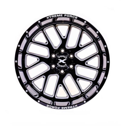 Xtreme Force XF-10 20x10 -25 6x139.7/6x135 (6x5.5/6x5.3) Black and Milled