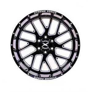 Xtreme Force XF-10 22x12 -51 6x139.7 (6x5.5) Black and Milled