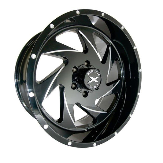 Xtreme Force XF-7 24x14 -76 8x165.1 (8x6.5) Black and Milled