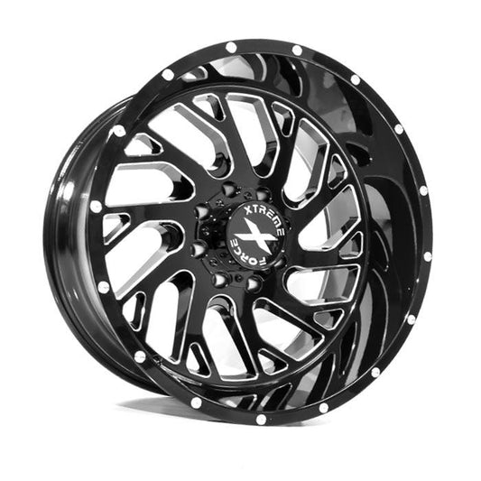 Xtreme Force XF-8 24x14 -76 8x165.1 (8x6.5) Black and Milled